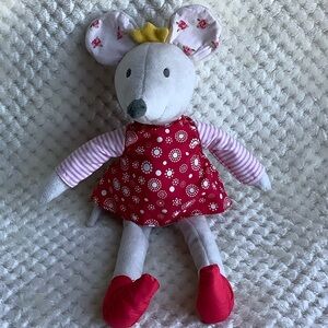 IKEA Fabler Mus Plush Mouse Princess Stuffed Animal Girl Mouse in Dress  Crown